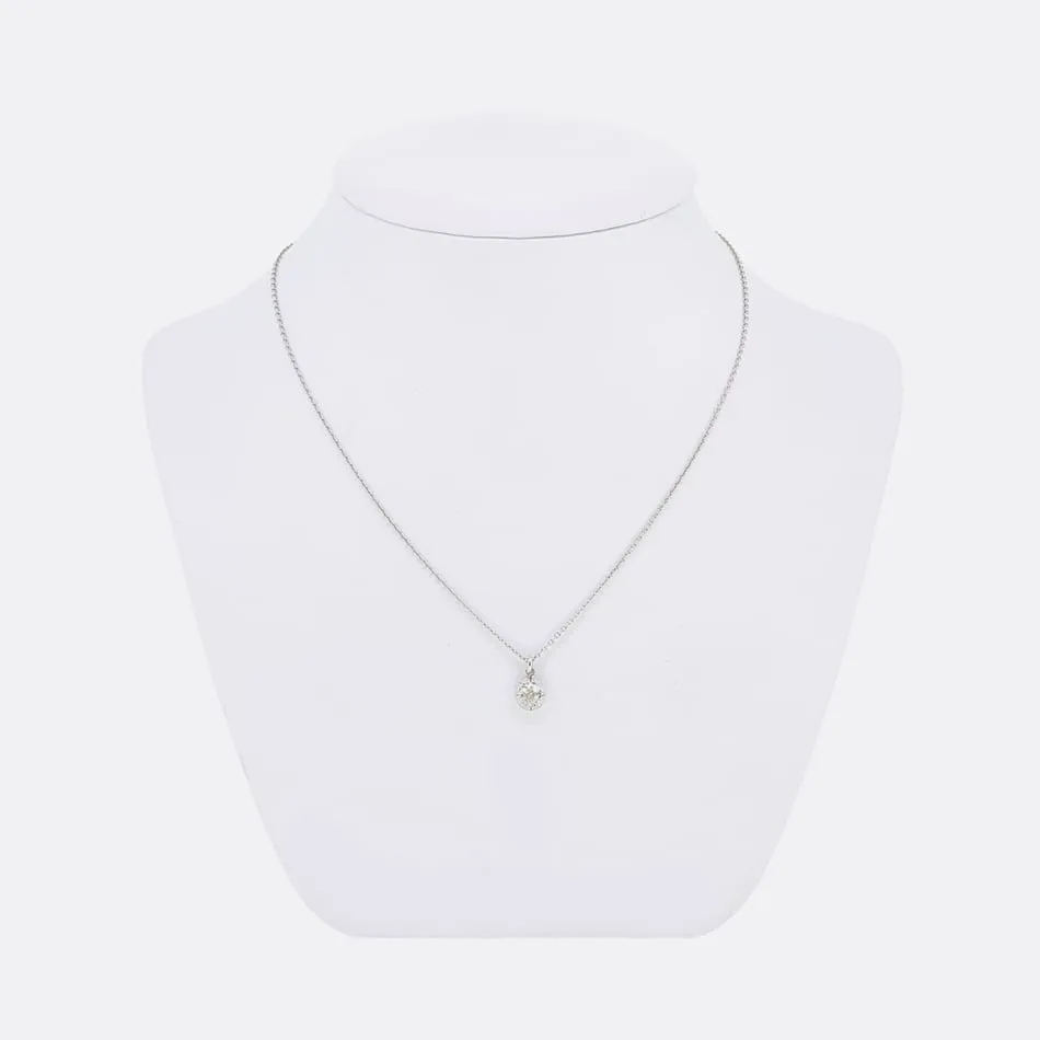 TVJ 0.55 Carat Cushion Cut Diamond Pendant