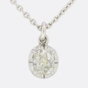 TVJ 0.55 Carat Cushion Cut Diamond Pendant
