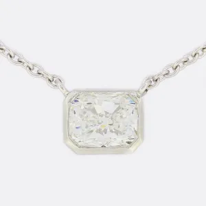 TVJ 1.02 Carat Radiant Cut Diamond Pendant