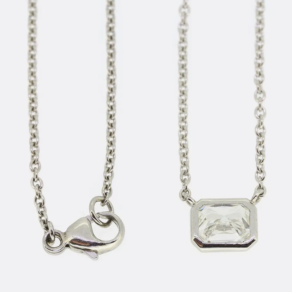 TVJ 1.02 Carat Radiant Cut Diamond Pendant