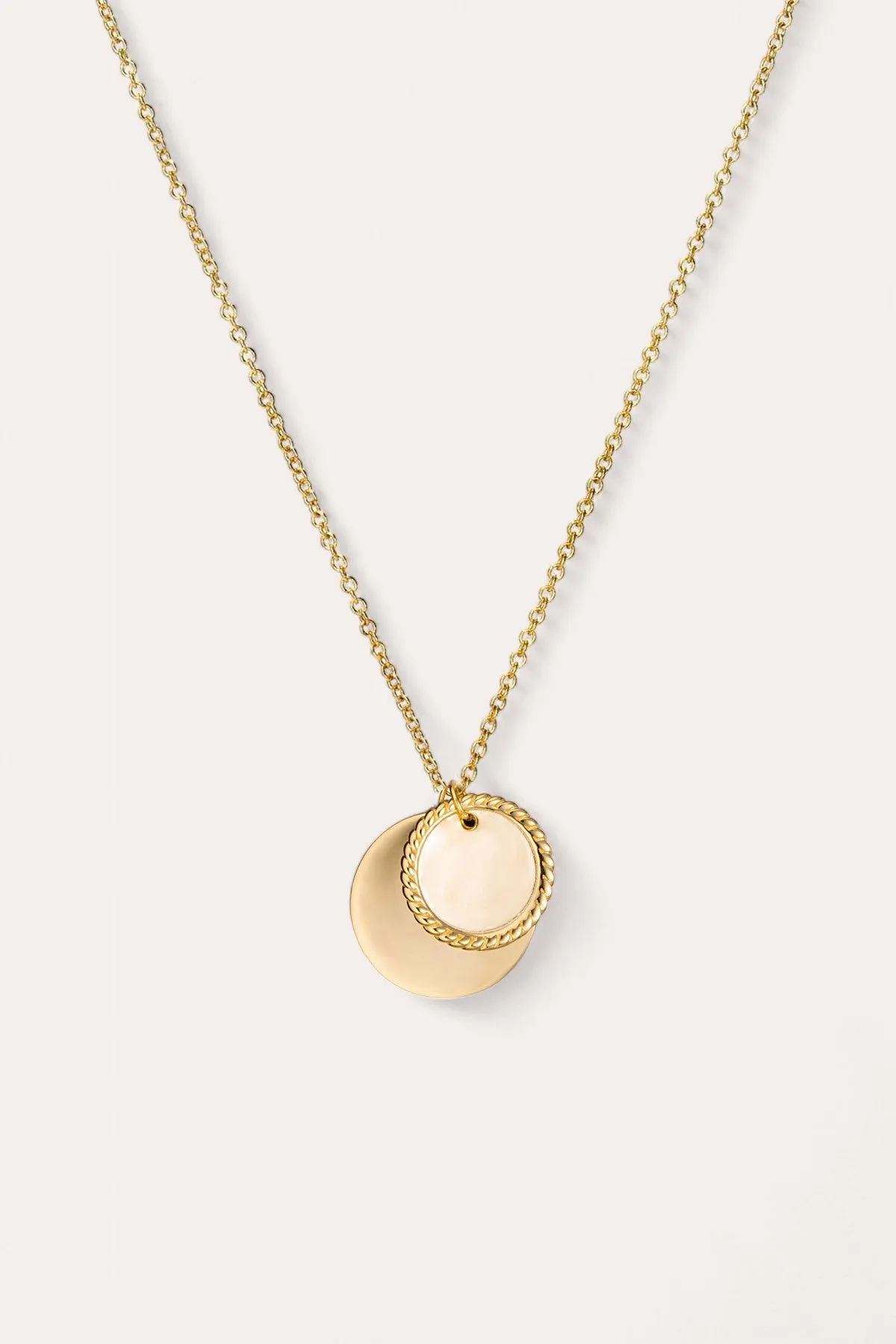 Twin Coin Necklace (Gold)