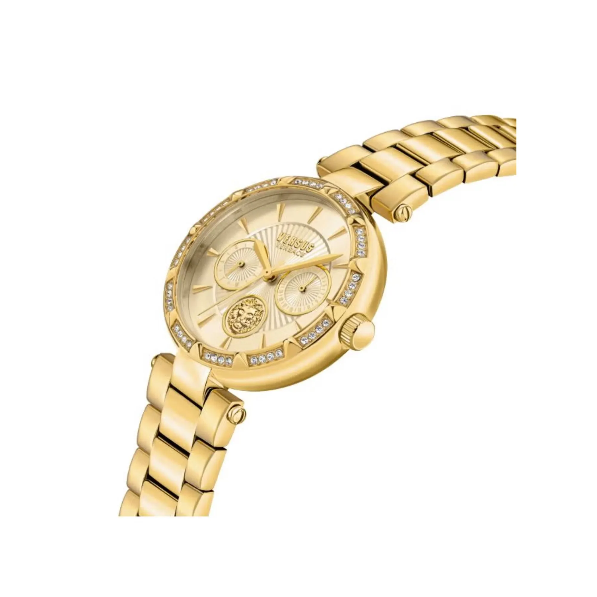 Versus Sertie Ladies Champagne Dial Gold Tone Stainless Steel Bracelet Watch