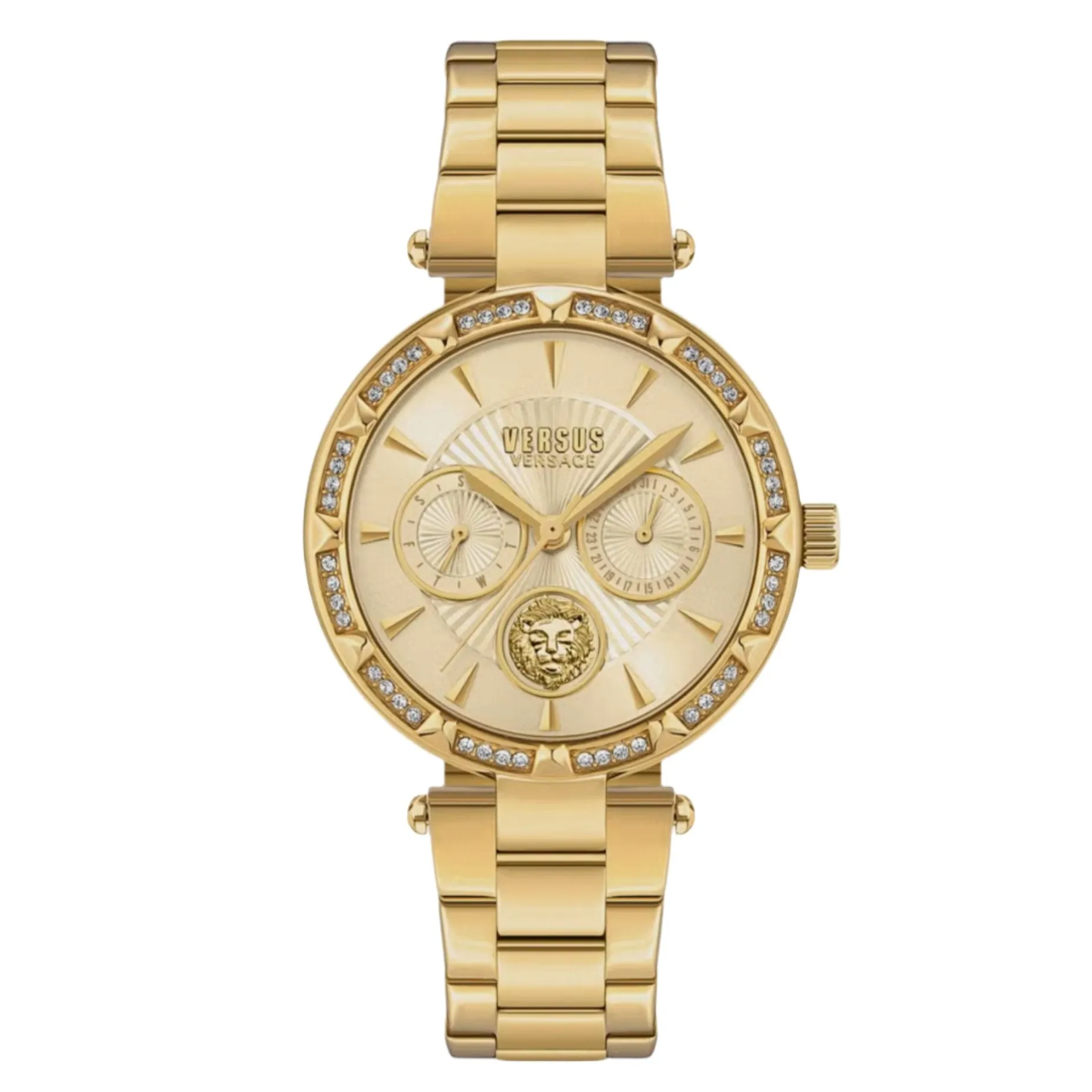 Versus Sertie Ladies Champagne Dial Gold Tone Stainless Steel Bracelet Watch