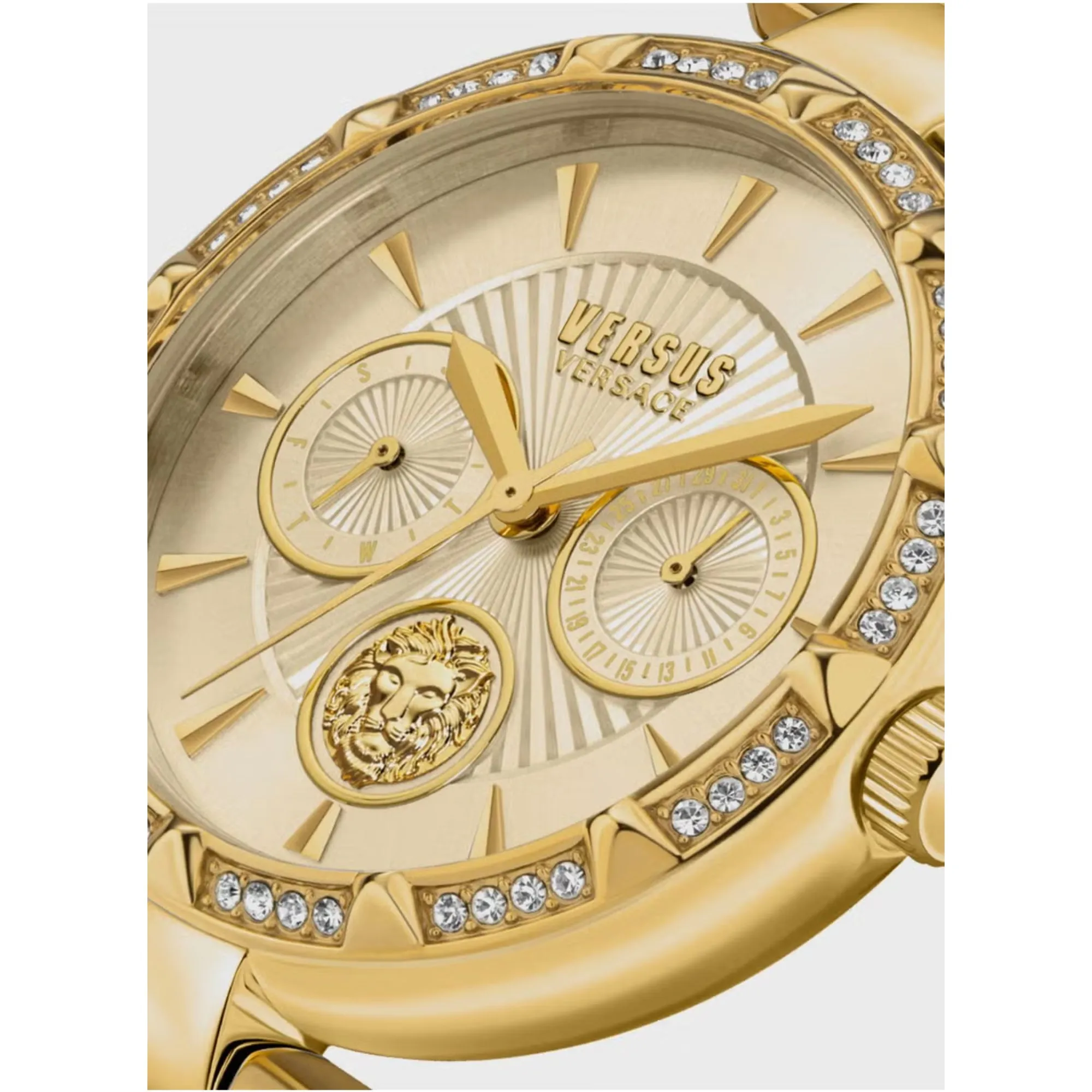 Versus Sertie Ladies Champagne Dial Gold Tone Stainless Steel Bracelet Watch