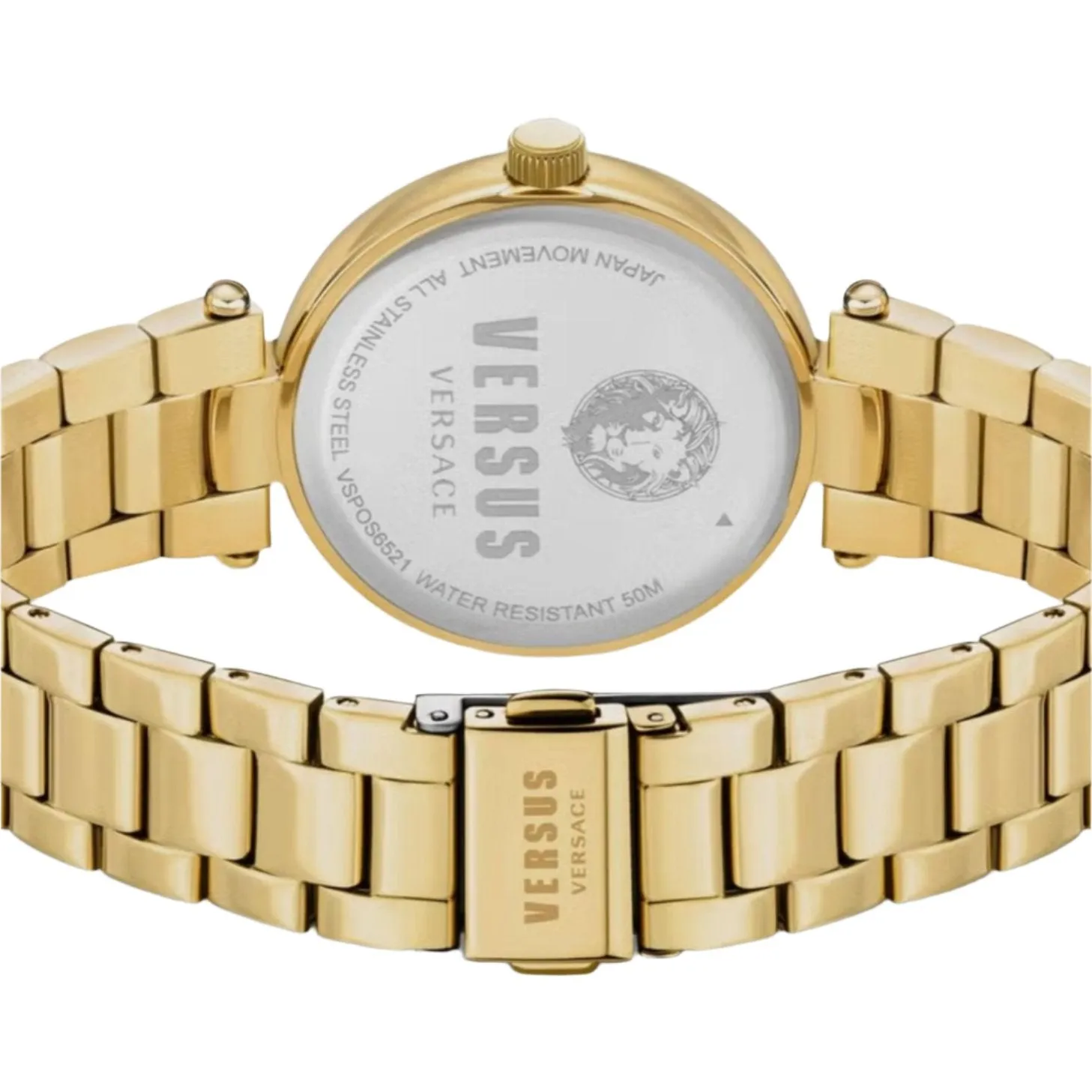 Versus Sertie Ladies Champagne Dial Gold Tone Stainless Steel Bracelet Watch