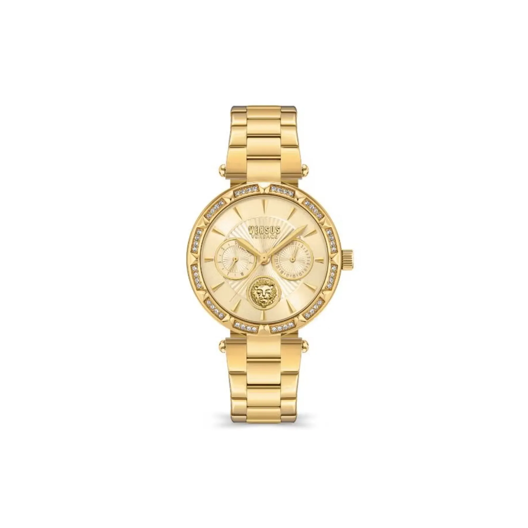 Versus Sertie Ladies Champagne Dial Gold Tone Stainless Steel Bracelet Watch