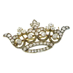 Victorian Diamond Crown Pin