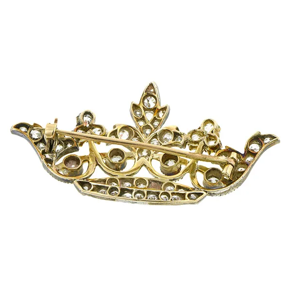 Victorian Diamond Crown Pin
