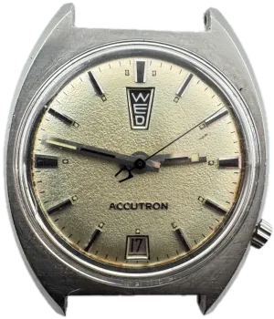 Vintage 1969 Accutron Day Date Men's Tuning Fork Wristwatch 218 2 USA Steel