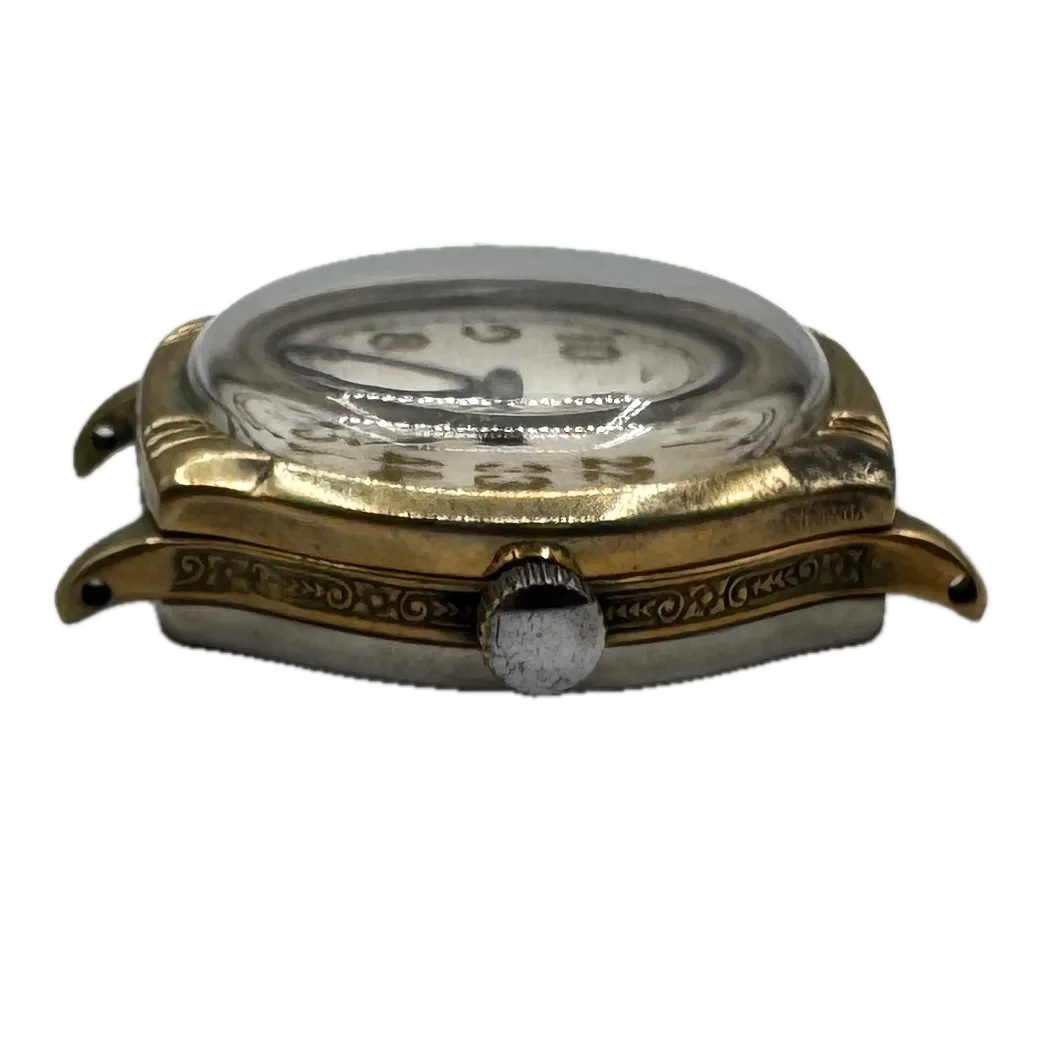 Vintage 32mm Elgin Art Deco Men's Mechanical Wristwatch 320 USA Gold Tone