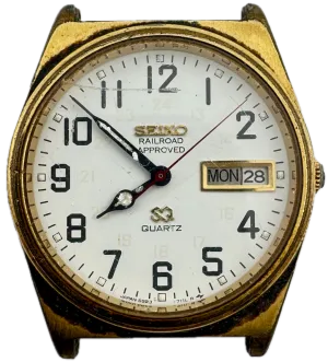 Vintage 33.5mm Seiko 6923-7039 SQ Railroad Approved Men's Quartz Wristwatch