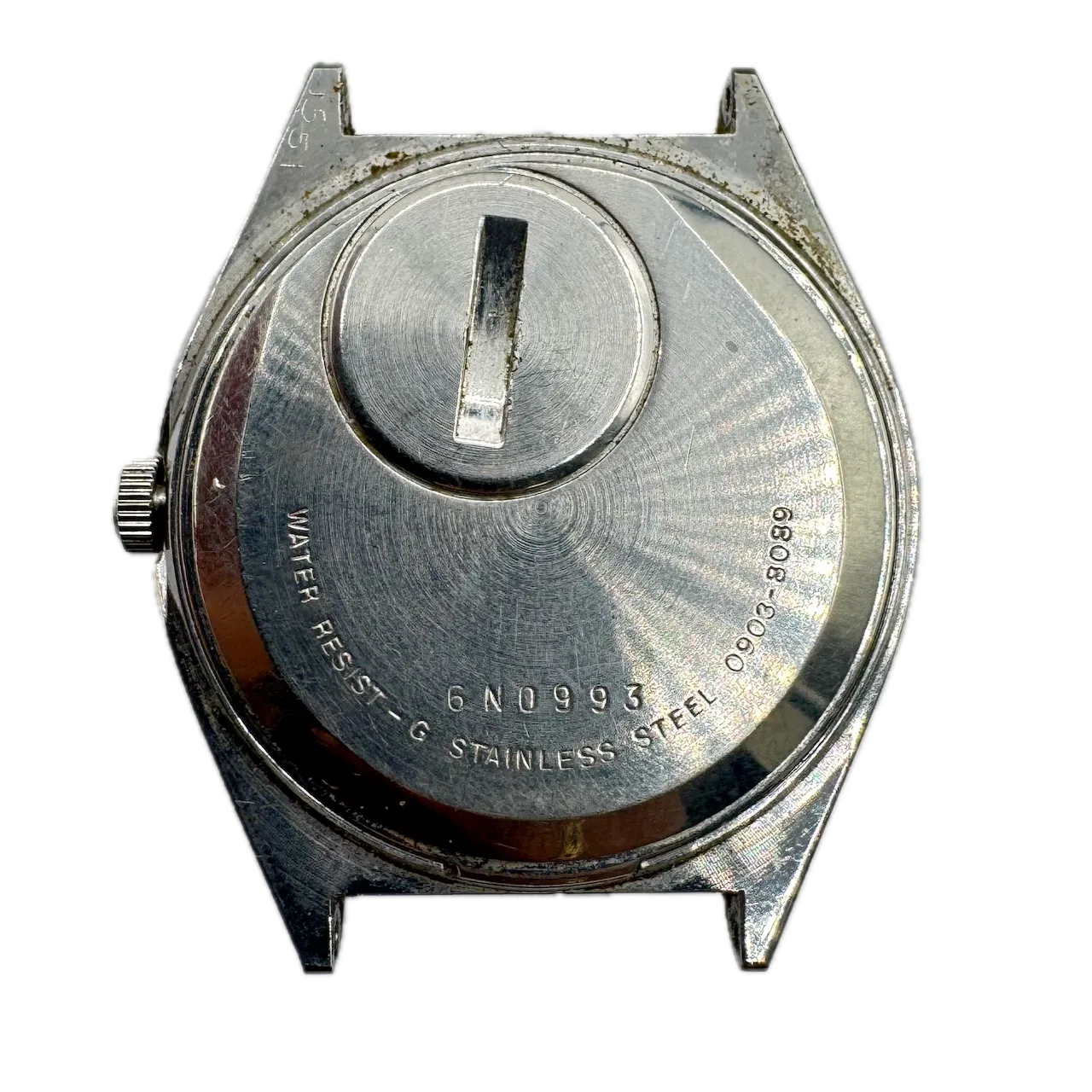 Vintage 36mm Seiko 0903-8089 SQ Blue 4004 Men's Quartz Wristwatch Japan Steel