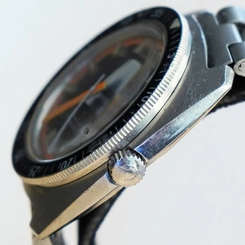 Vintage CERTINA Automatic Argonaut Watch 200M Date Indicator Black & Orange Wristwatch