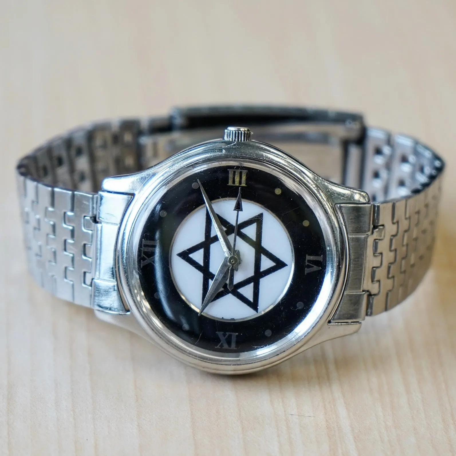 Vintage Certina Automatic Watch Star of David Dial Cal. 27-652 27 Jewels - ALL S.S.