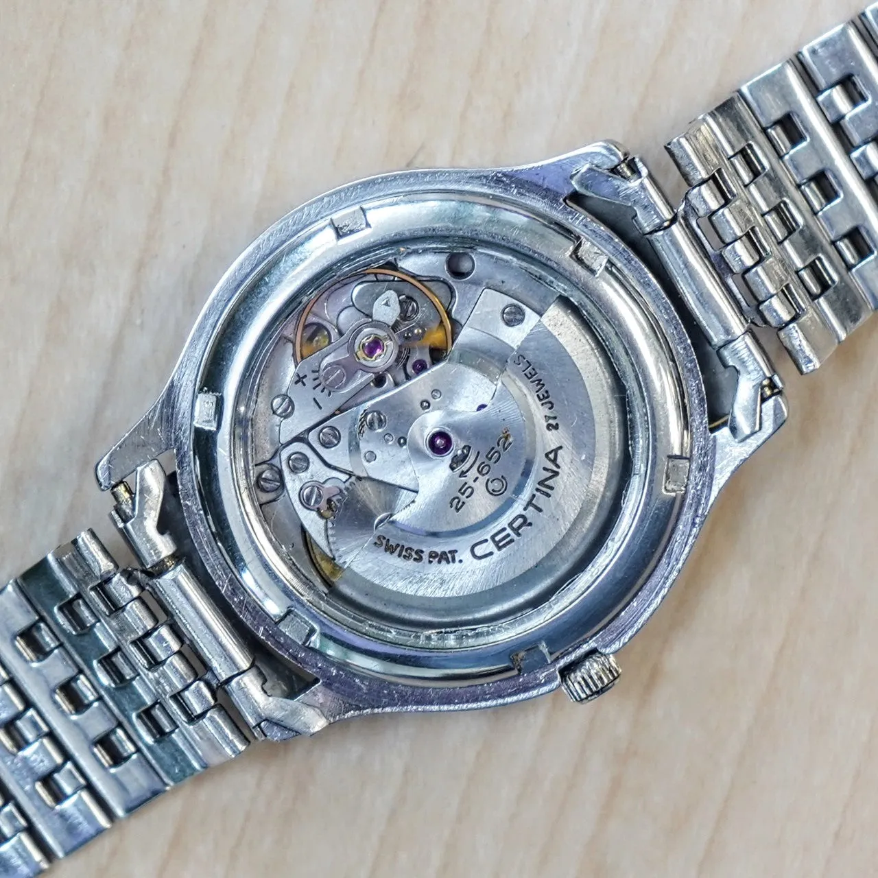 Vintage Certina Automatic Watch Star of David Dial Cal. 27-652 27 Jewels - ALL S.S.