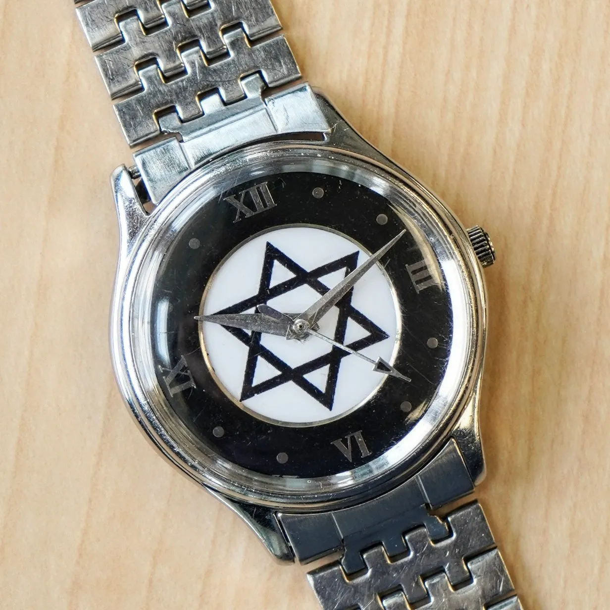 Vintage Certina Automatic Watch Star of David Dial Cal. 27-652 27 Jewels - ALL S.S.