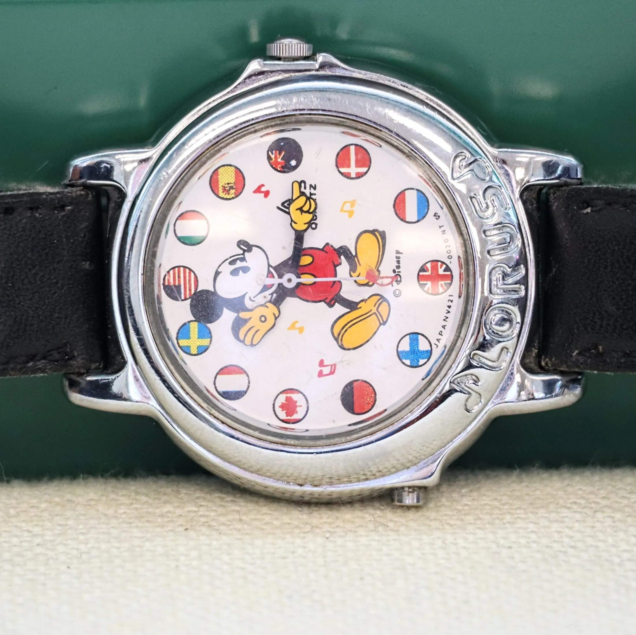 Vintage Disney Musical Mickey Mouse Wristwatch Animated Hands LORUS Watch Collectible