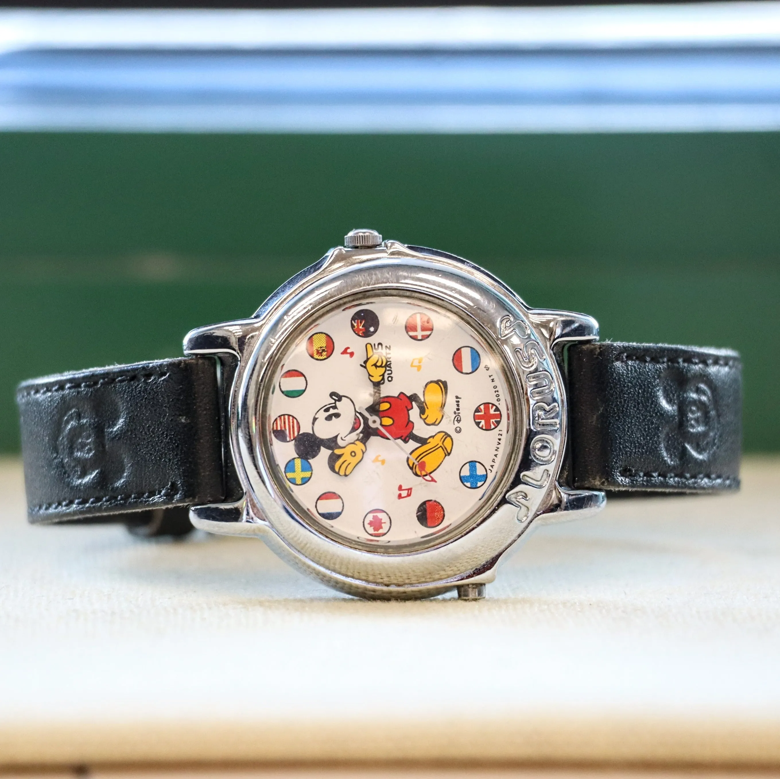 Vintage Disney Musical Mickey Mouse Wristwatch Animated Hands LORUS Watch Collectible