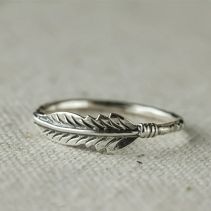 Vintage Feather Ring - Boho Style Jewelry