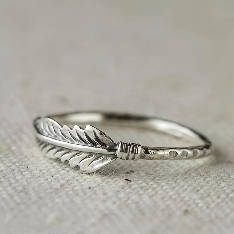 Vintage Feather Ring - Boho Style Jewelry
