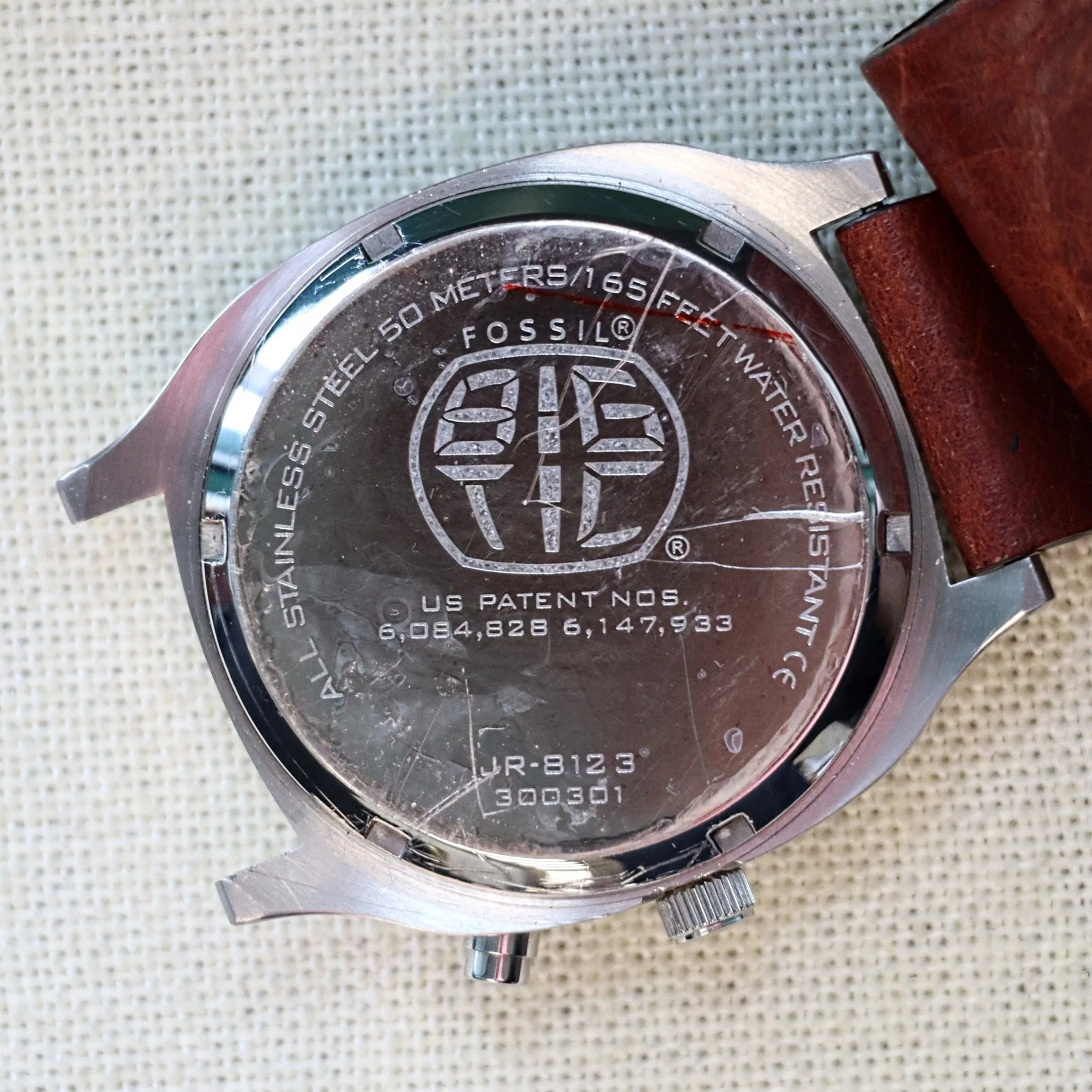 Vintage FOSSIL BIG TIC Digital/Analog Watch Ref. JR-8123 39mm Wristwatch - In box!