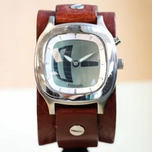 Vintage FOSSIL BIG TIC Digital/Analog Watch Ref. JR-8123 39mm Wristwatch - In box!
