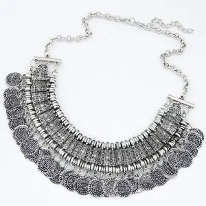 Vintage Maxi Statement Necklaces & Pendants Bohemian Coin Necklace Women Female Choker Collier Femme Boho Jewelry Bijoux