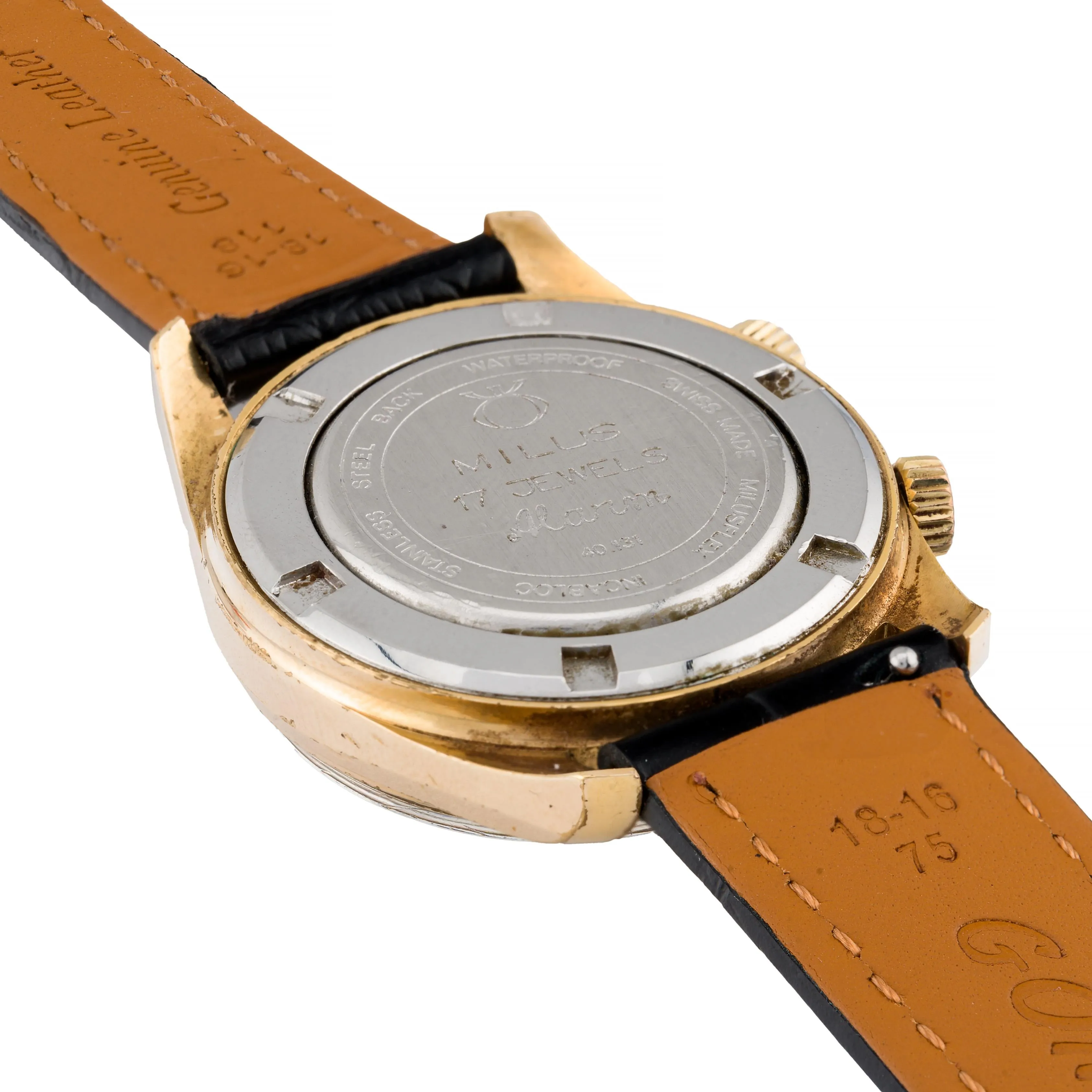 Vintage Milus Bombe Lug Alarm Wrist Watch Circa 1960's