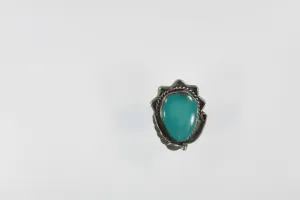 Vintage Navajo Sterling Silver & Turquoise Ring Sz 7.25