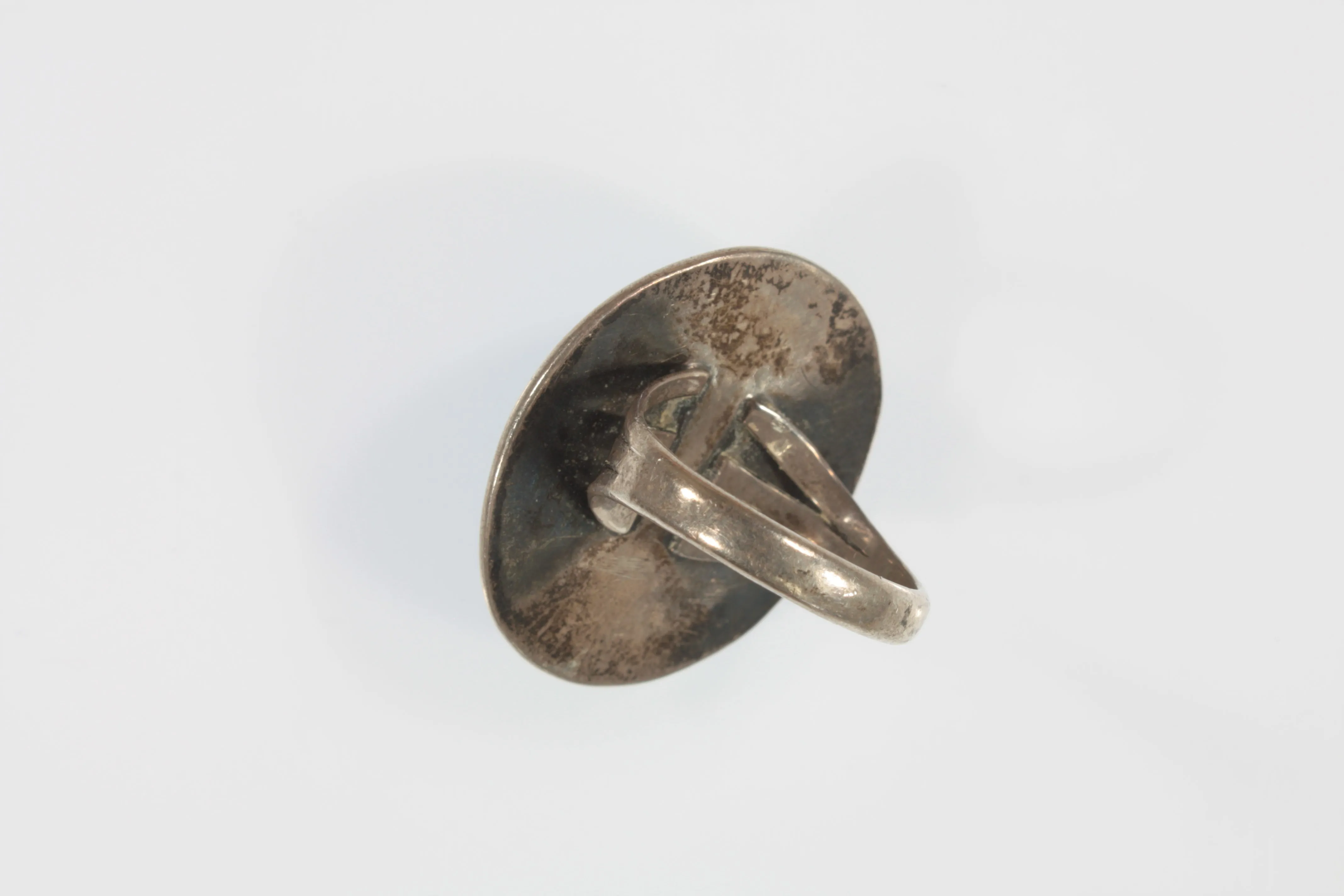 Vintage Navajo Sterling Silver Turquoise Ring Sz 6.25
