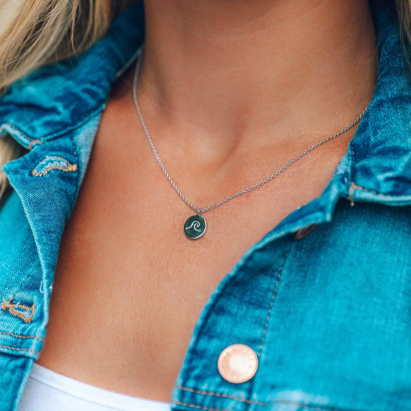 Wave Coin Necklace