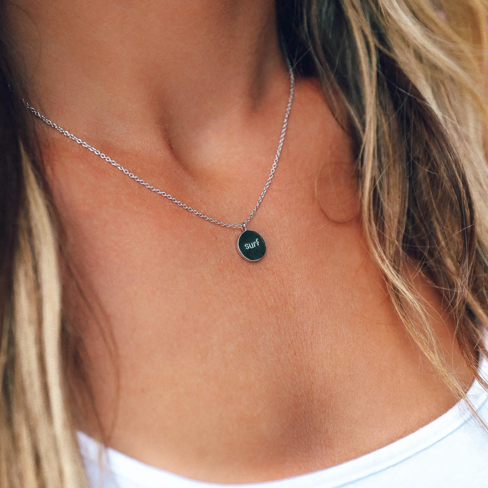 Wave Coin Necklace