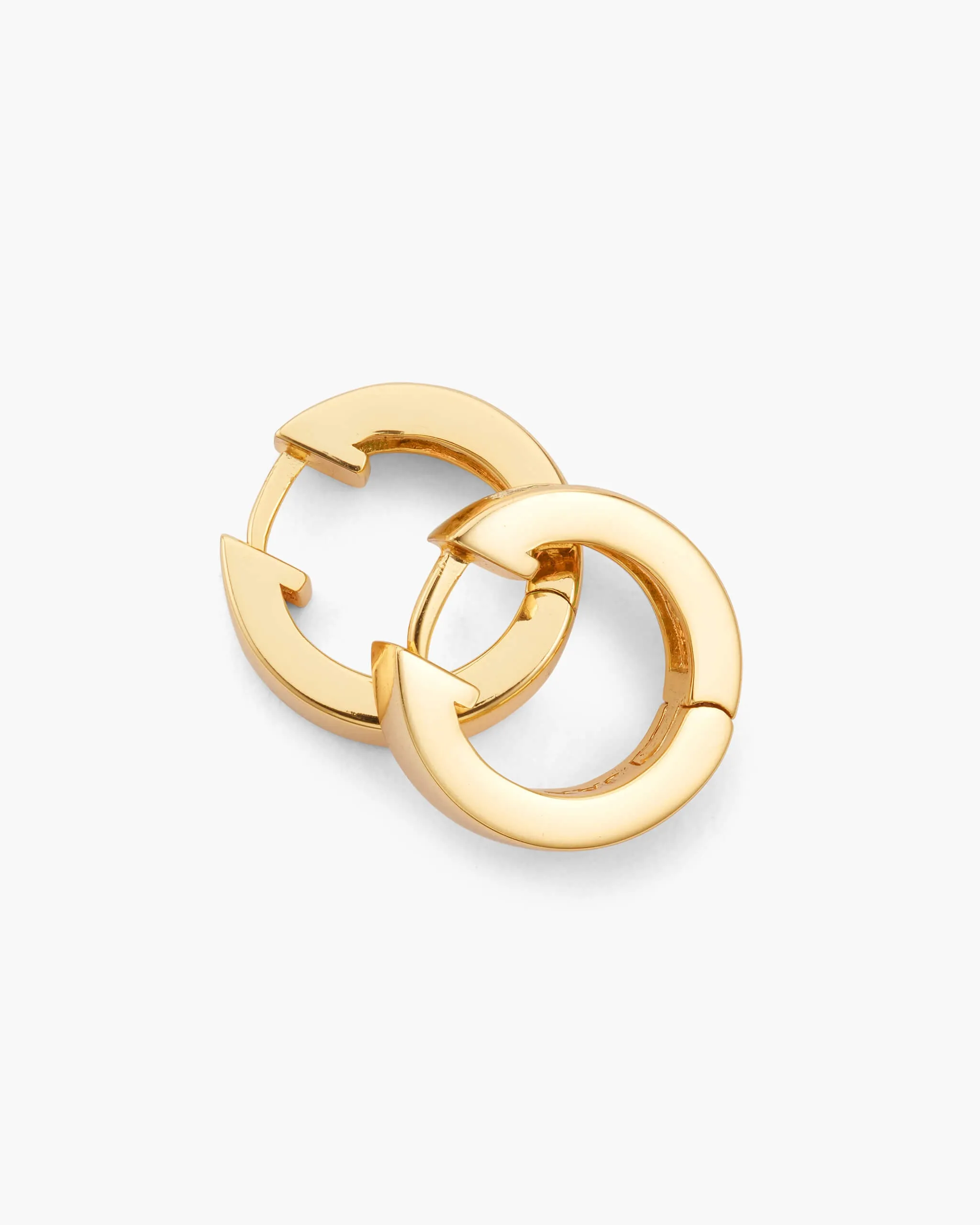 Women's Emerald Cut Inset Hoop Earrings - Gold