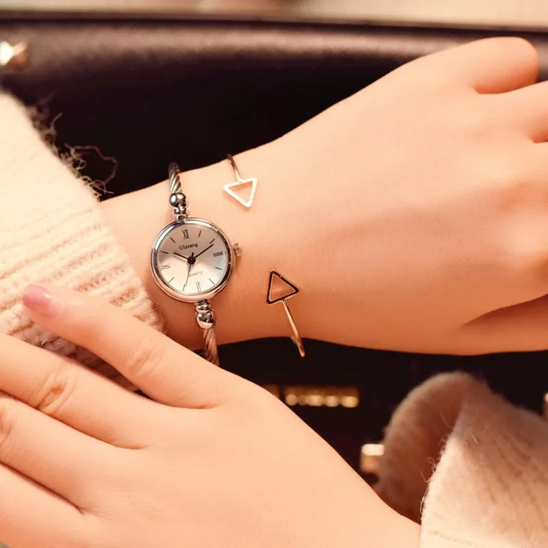 Women's Round Dial Bangle Bracelet Watches
