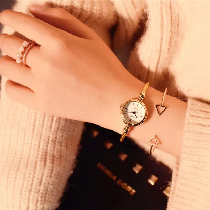 Women's Round Dial Bangle Bracelet Watches