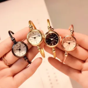 Women's Round Dial Bangle Bracelet Watches