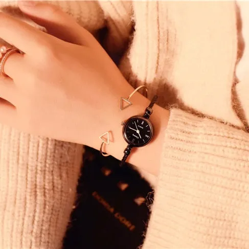 Women's Round Dial Bangle Bracelet Watches