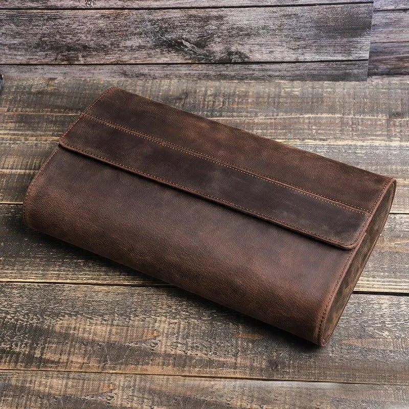 Woosir Vintage Leather Watch Case for 8 Watches