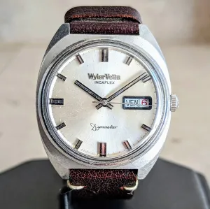 Wyler-Vetta Automatic Watch Incaflex Dynastar 1960's Wristwatch “The Compressor”