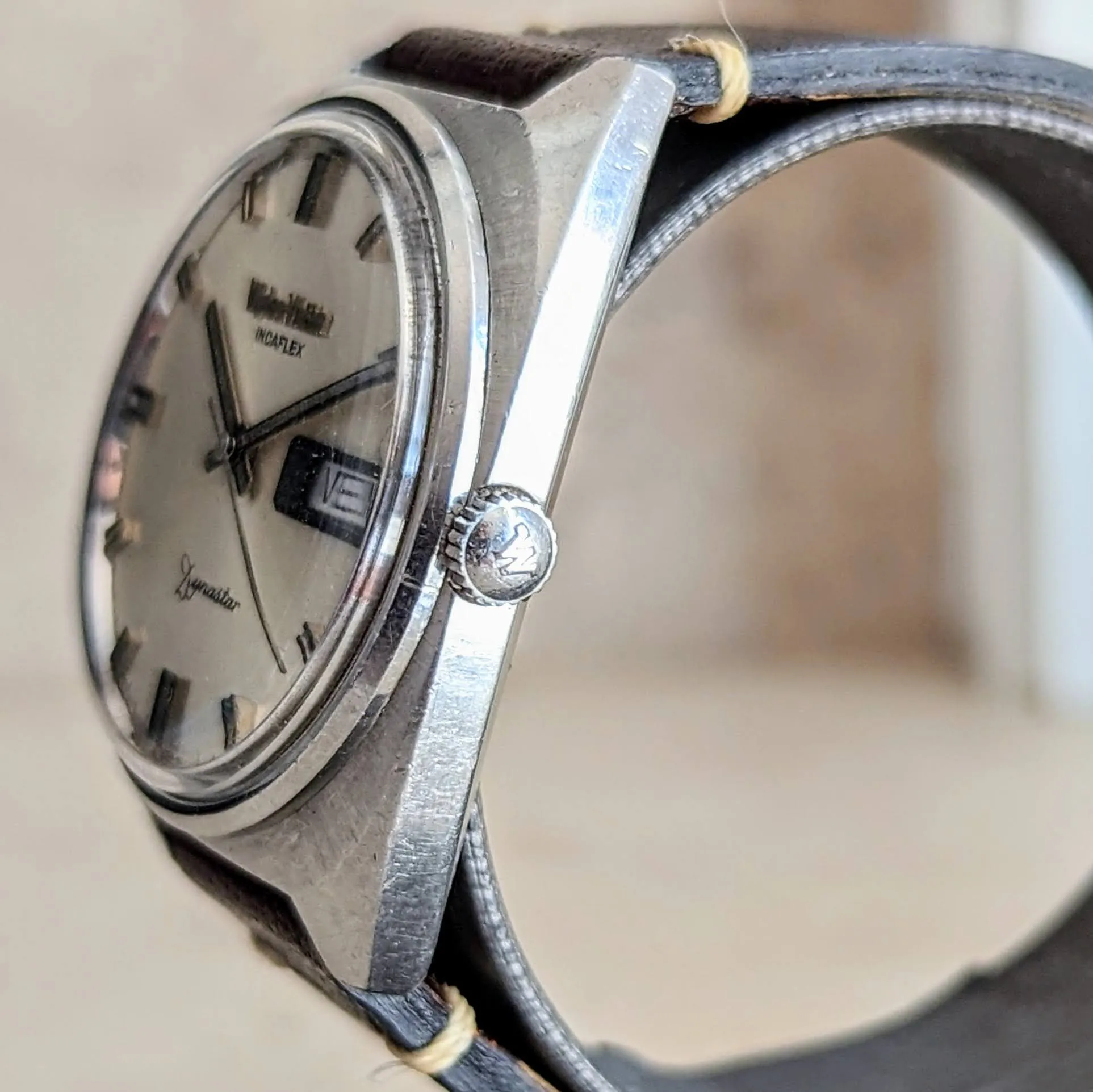 Wyler-Vetta Automatic Watch Incaflex Dynastar 1960's Wristwatch “The Compressor”
