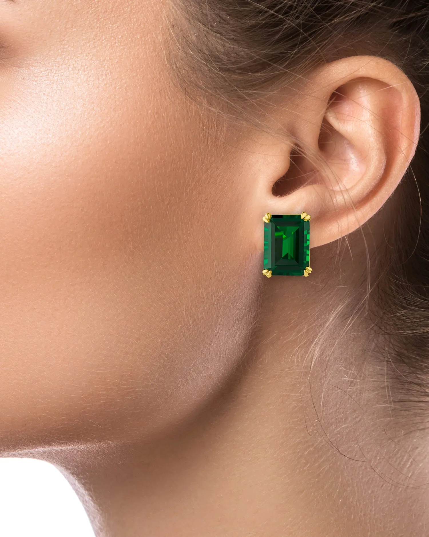 XL Emerald Stud Earring