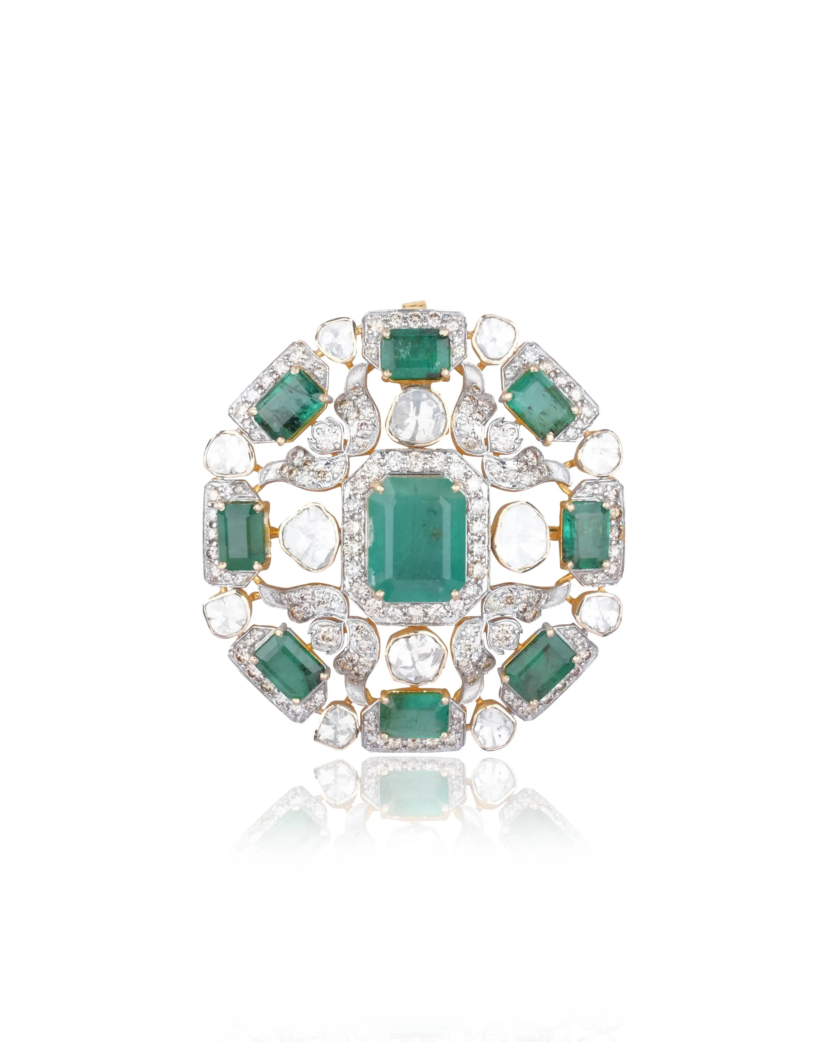 Yash Polki And Diamond Brooch