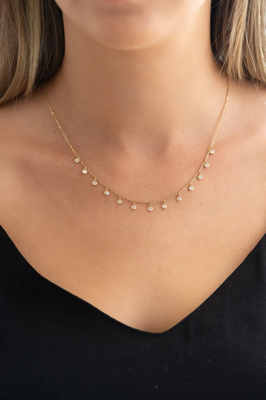 Yellow Gold Diamond Necklace
