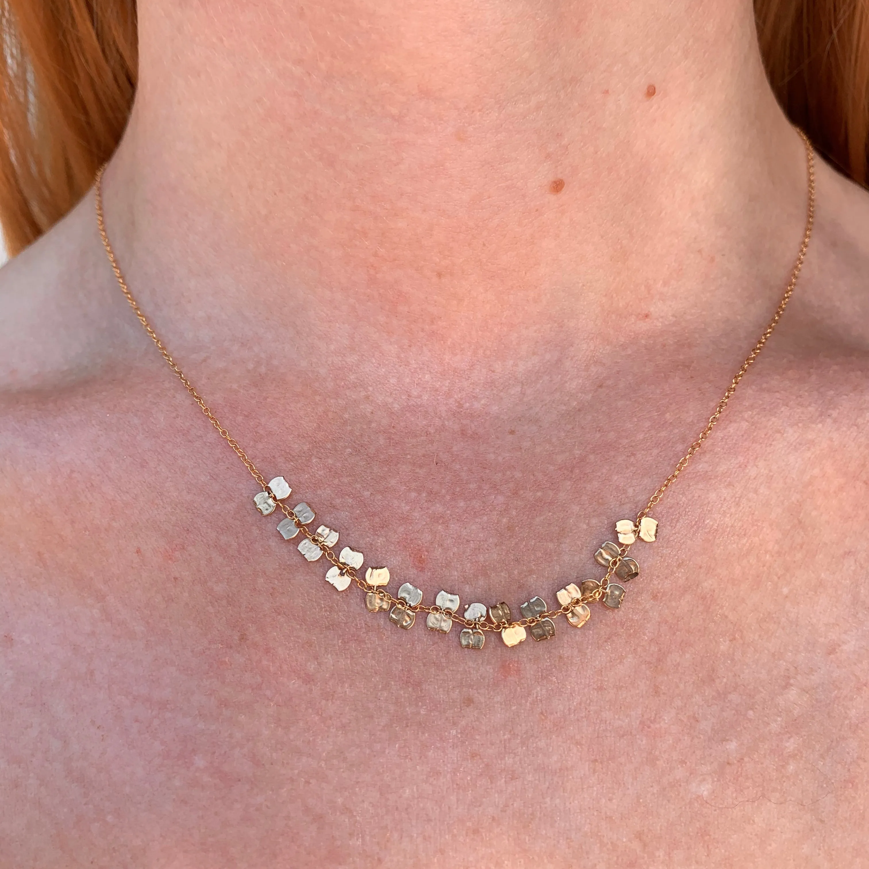 Yellow Gold-Filled Confetti Center Necklace