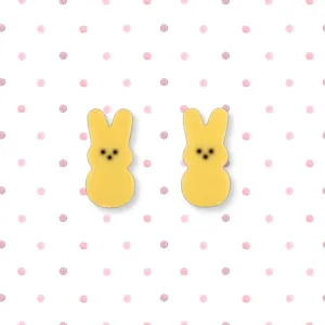 Yellow marshmallow  bunny 🐰 - stud