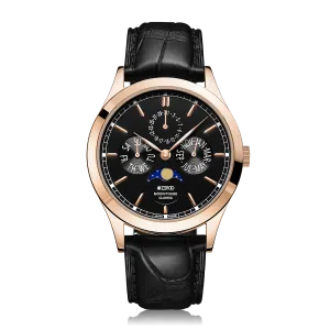 ZEROO C1 CLASSIC MOON PHASEQUARTZ WATCH FOR GENTS - ZC001RBK