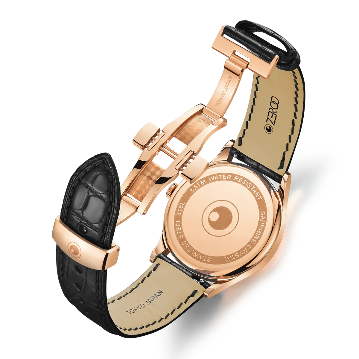 ZEROO C1 CLASSIC MOON PHASEQUARTZ WATCH FOR GENTS - ZC001RBK