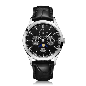 ZEROO C1 CLASSIC MOON PHASEQUARTZ WATCH FOR GENTS - ZC001SBK