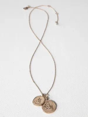 Zodiac Coin Necklace - Capricorn