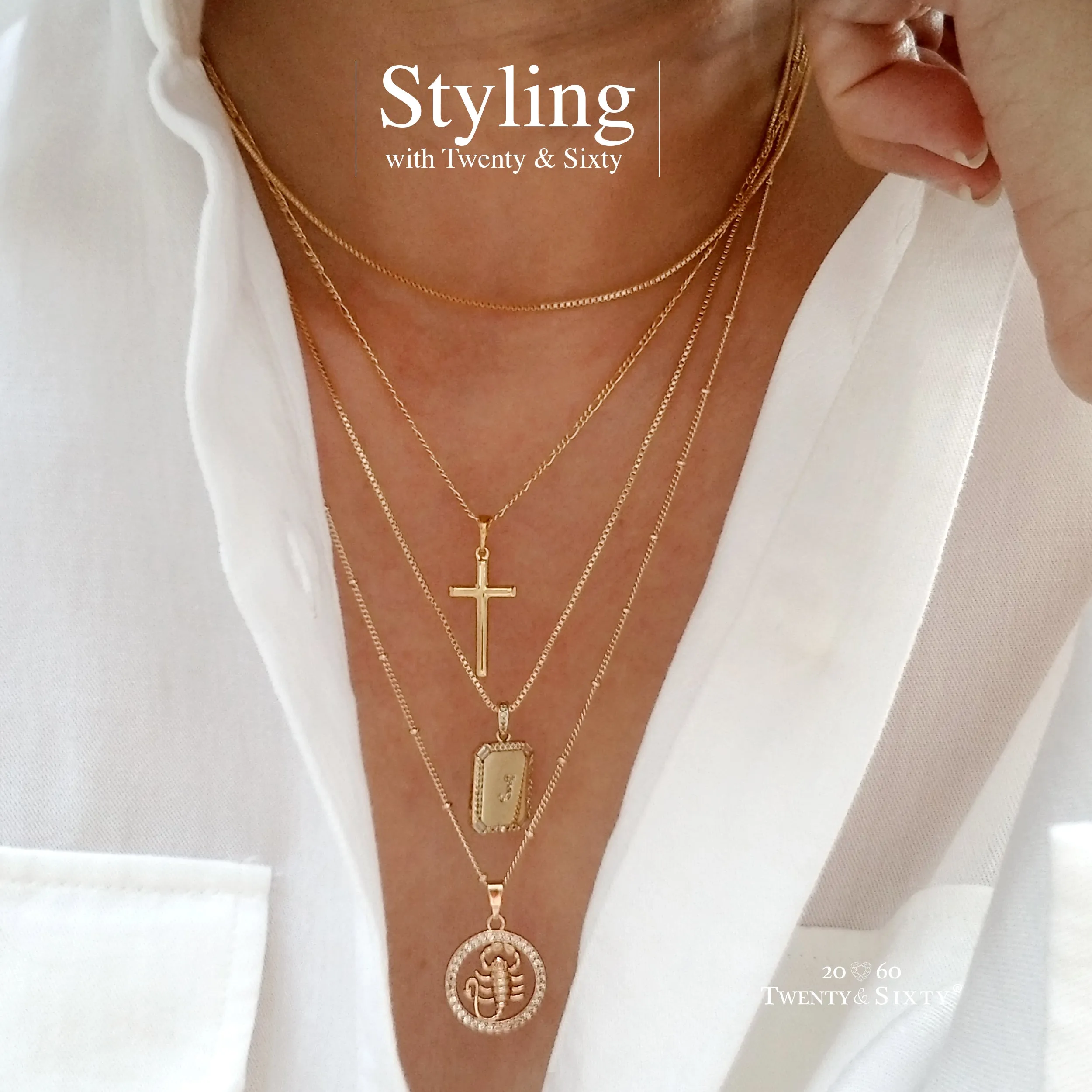 Zodiac CZ Coin Necklace